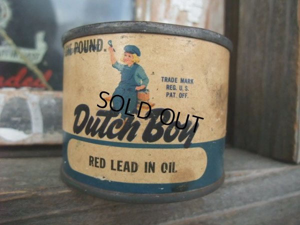 画像1: Vintage Dutch Boy Paint / Red Lead in Oil Can (NK495)