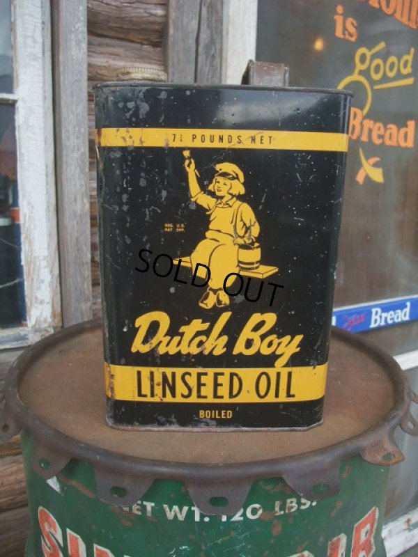 画像1: Vintage Dutch Boy Paint / Linseed Oil Can (NK493)