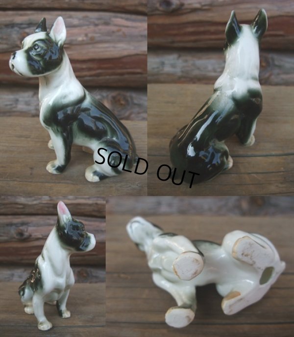 画像3: 60s Vintage Boston Terrier Ceramic Statue (NK-542)