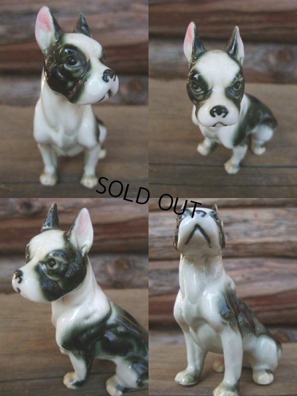 画像2: 60s Vintage Boston Terrier Ceramic Statue (NK-542)