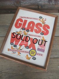 Vintage GLASS WAX Advertising Poster (NK-563) 
