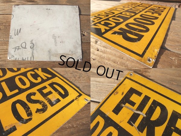 画像2: Vintage Road Sign FIRE DOOR (NK595) 