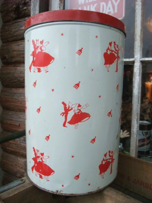 画像1: Vintage Happy Holiday Tin Can (NK735)