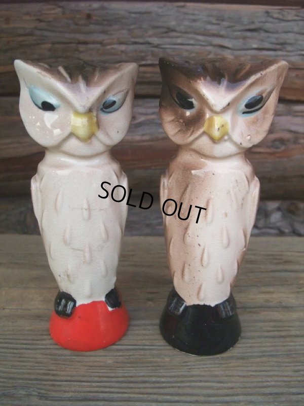 画像1: 50s Vintage OWL S&P Set (NK741) 