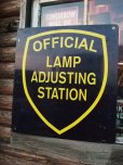 画像1: Vintage Metal Sign  / OFFICIAL LAMP ADJUSTING STATION (NK789)  (1)