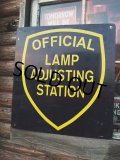 Vintage Metal Sign  / OFFICIAL LAMP ADJUSTING STATION (NK789) 