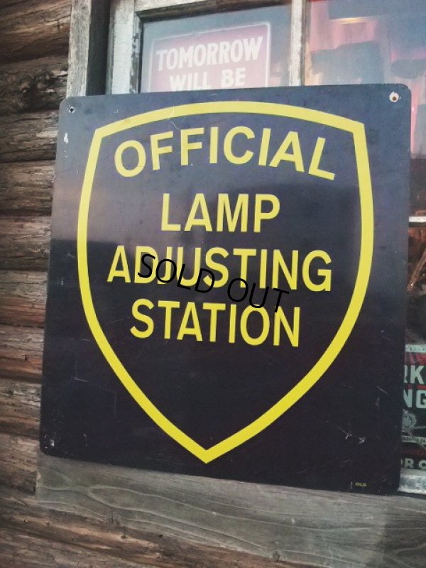 画像1: Vintage Metal Sign  / OFFICIAL LAMP ADJUSTING STATION (NK789) 