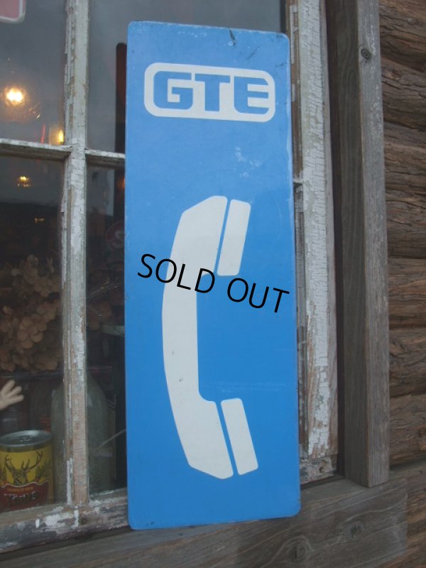 画像1: Vintage Public Telephone Sign / GTE (NK827) 