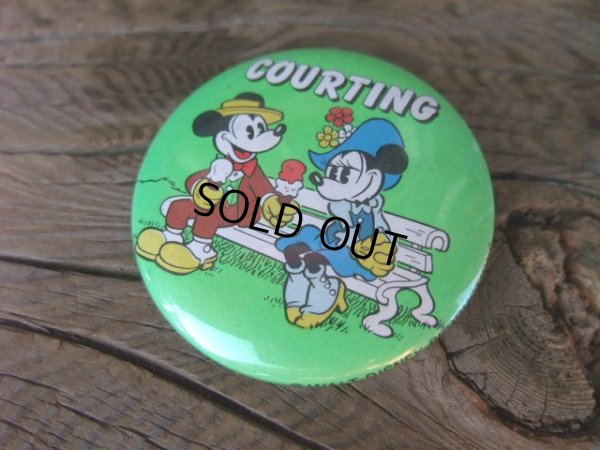 画像1: Vintage Disney Badge / Mickey & Minnie #A (NK840)   