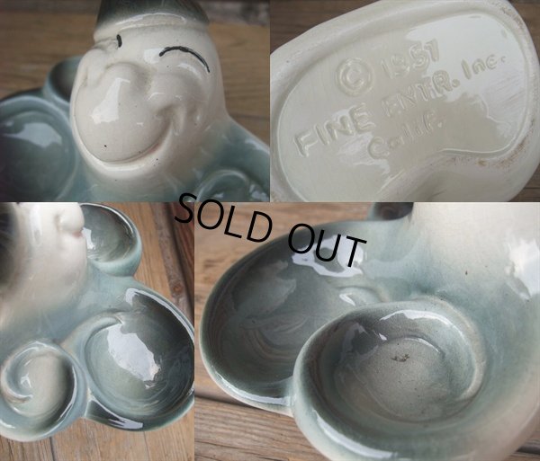 画像3: 50s Vintage Ceramic Decorative Boxes Octopus（NK918) 