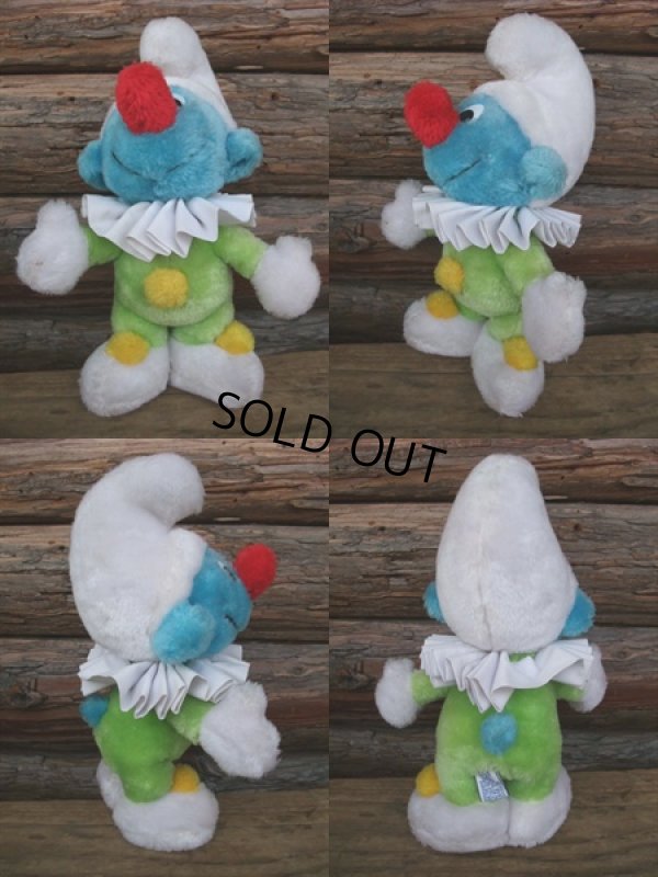 画像2: Vintage Smurf Plush Doll Clown (NK941)