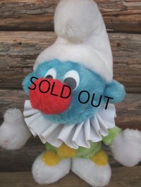 Vintage Smurf Plush Doll Clown (NK941)