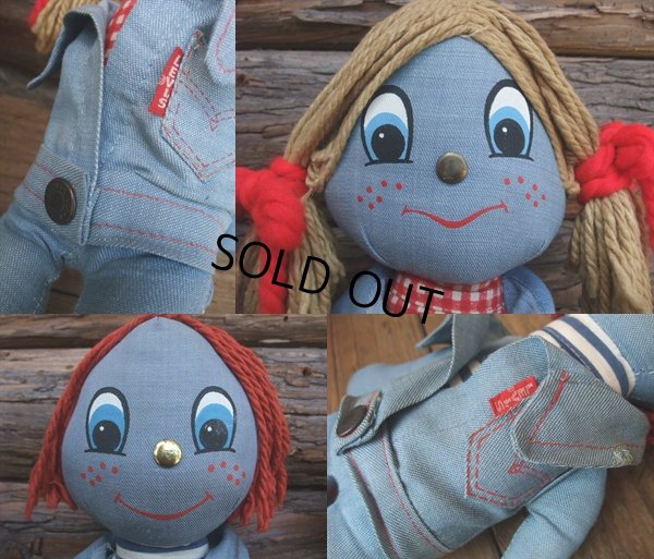 画像2: 70s Vintage LEVI'S Denim Rag Doll Set (AC130)