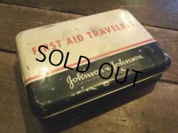 70s Vintage Johnson&Johnson First AID Tin Can (NK981)