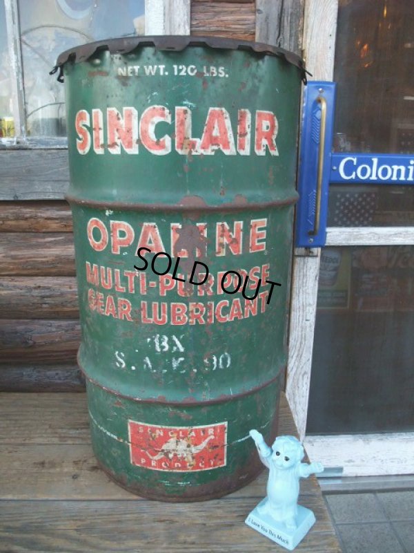 画像1: Vintage Drum SINCLAIR 120 lb Oil Can (NK986)