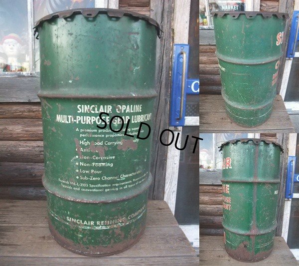 画像2: Vintage Drum SINCLAIR 120 lb Oil Can (NK986)