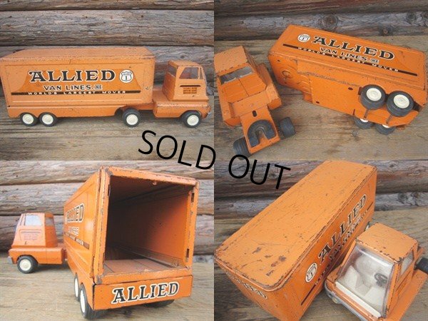 画像2: 50s VintageTONKA Allied Van Lines Semi Truck Trailer (PJ055)