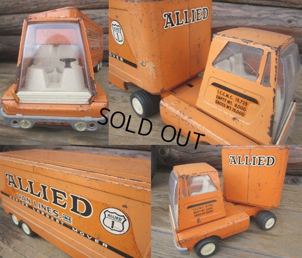 画像3: 50s VintageTONKA Allied Van Lines Semi Truck Trailer (PJ055)