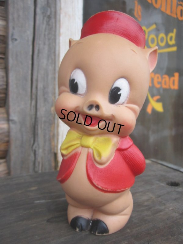 画像1: Vintage Sun Rubber Doll Porky Pig (PJ067)