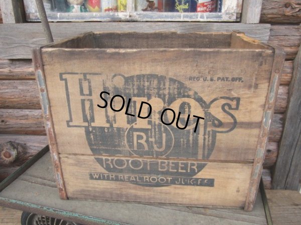 画像1: Vintage Hires ROOT BEER Wood Box (PJ087) 