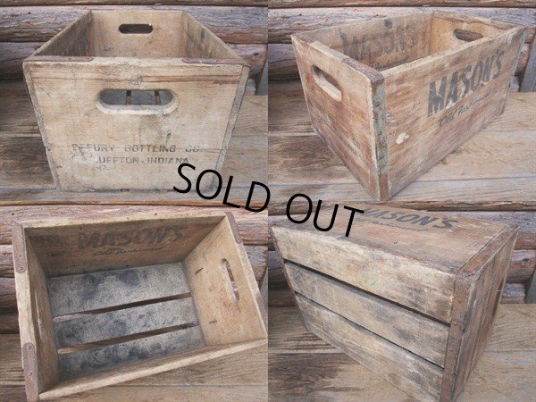 画像2: Vintage MASON'S ROOT BEER Wood Box (PJ089) 