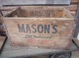 画像1: Vintage MASON'S ROOT BEER Wood Box (PJ089)  (1)