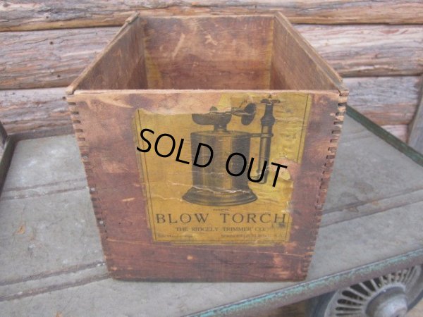 画像1: Vintage BROW TORCH Wood Box (PJ090) 