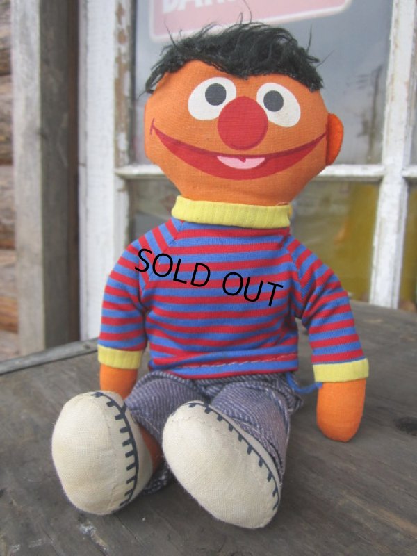 画像1: Vintage Knickerbocker Sesame Street Ernie Rag Doll (PJ092)