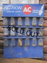 60sVintage AC Spark Plug Glass Storage Jars (PJ171)