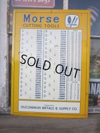 Vintage Morse Cutting Tool Sign (PJ174)