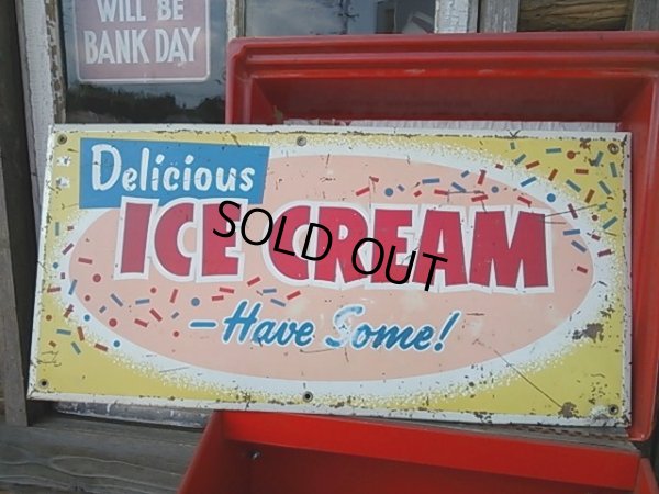 画像1: Vintage Store Sign ICE CREAM (PJ204)