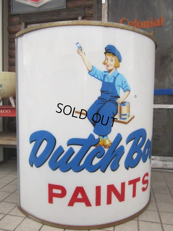 画像1: Vintage Dutch Boy Paint / Lighted Sign HUGE！ (PJ243) 