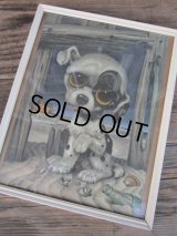 60s GIG Vintage Big Eyes Art Dog #004 (PJ256)