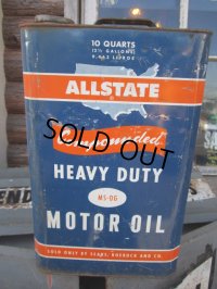 Vintage Sears ALL STATE 10Quarts Moter Oil Can (NR124)