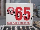 Carl's Jr Number Plate 65 (PJ305)