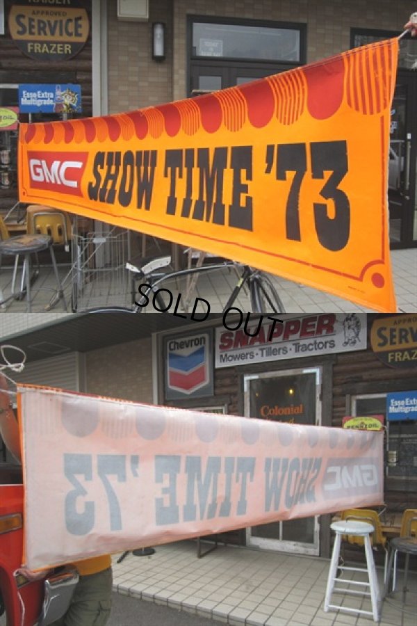 画像2: Vintage GMC SHOW TIME 73 Banner Sign (PJ313)