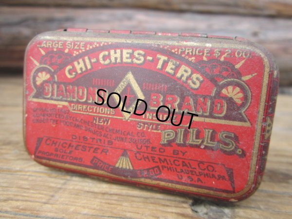 画像1: Vintage Chichesters Pills Tin Case (PJ361)