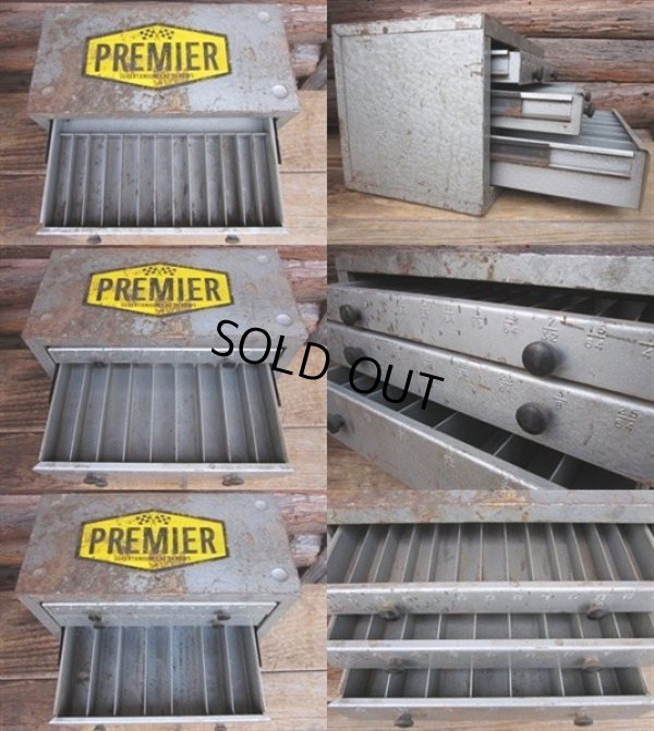 画像3: Vintage PREMIER 3 Drawer Tool Part Box (PJ455)