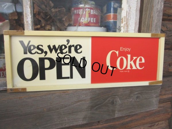 画像1: Vintage Coka Cola Sliding Open/Closed Sign (PJ482) 