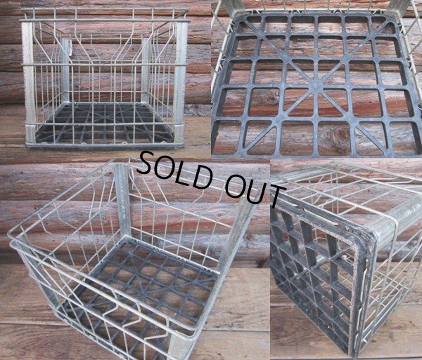 画像2: Vintage Meral Wire Milk Crate Blak (PJ485)