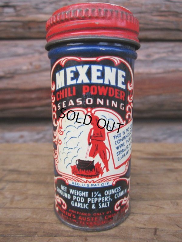 画像1: Vintage MEXENE Chili Powder Can (PJ518)