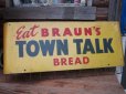 画像1: Vintage TOWN TALK BREAD Store Display Sign (PJ533)  (1)