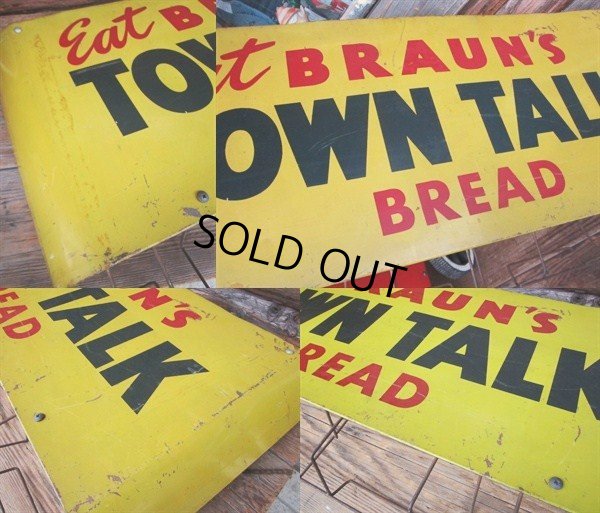 画像2: Vintage TOWN TALK BREAD Store Display Sign (PJ533) 