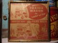 Vintage Prairie Wagon Advertising Cardbord Sign (PJ562) 