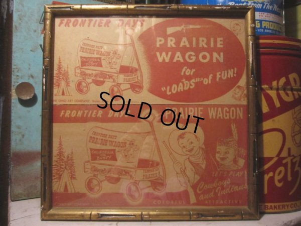 画像1: Vintage Prairie Wagon Advertising Cardbord Sign (PJ562) 