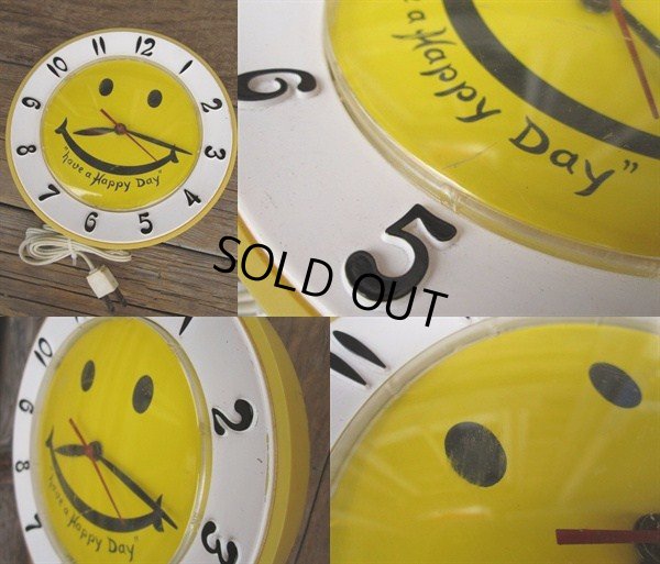 画像2: Vintage Smile Happy Face Wall Clock (PJ583)