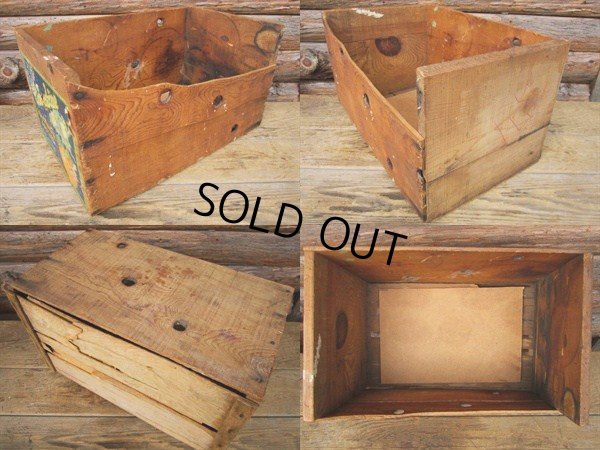画像2: Vintage Wood Colombine  Fruit Crate Box (PJ589) 