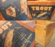 画像3: Vintage Wood TROUT Fruit Crate Box (PJ590)  (3)