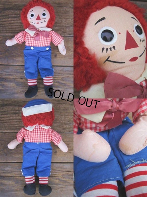 画像2: Vintage Raggedy Andy Rug Doll 40cm (PJ601)