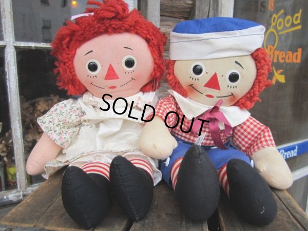 画像1: Vintage Raggedy Anne&Andy / Rug Doll Set #B (PJ599)